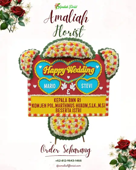 Papan Bunga Pernikahan Dateng